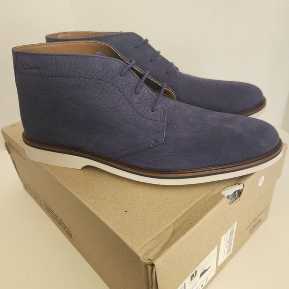 Clarks Men\'s Malwood Mid Chukka Boot, Navy Nubuck, 13 main image 6